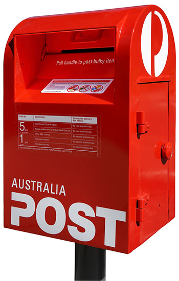 australia post red mailbox